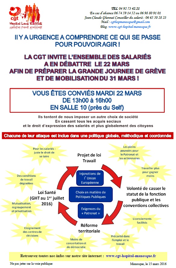 Tract CGT Loi travail GHT Statut