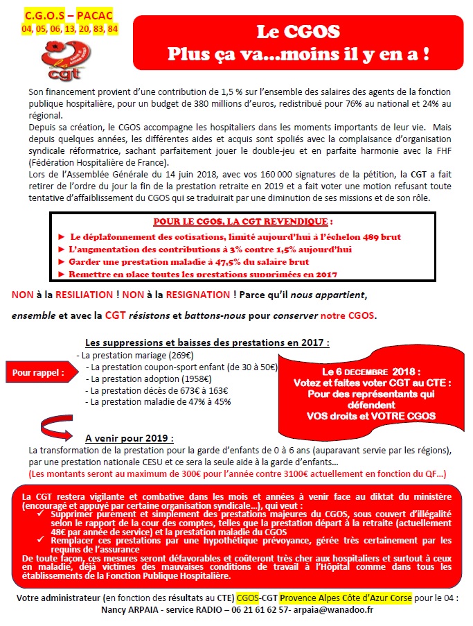 Tract info CGT CGOS hôpital EHPAD