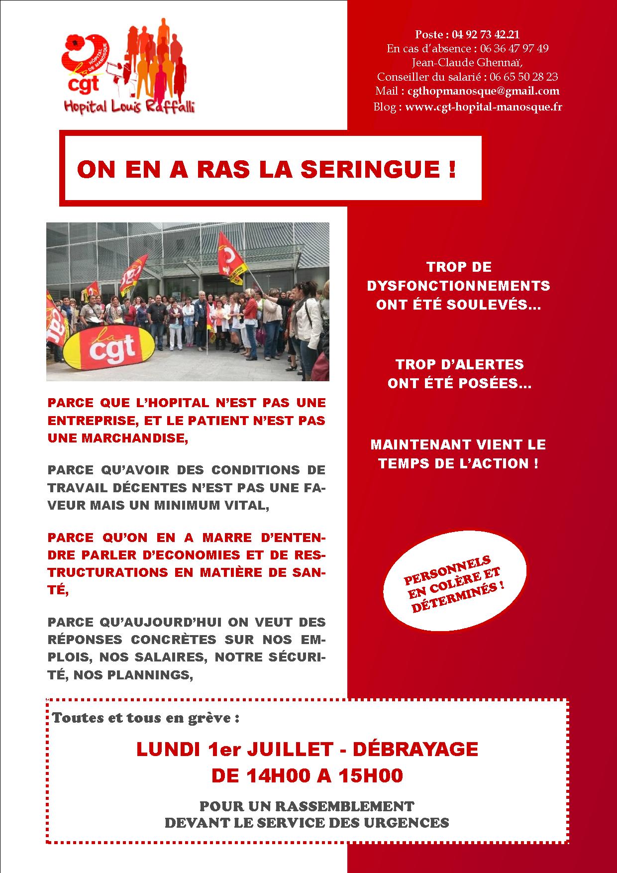 Tract 2 grève urgences hôpital Manosque