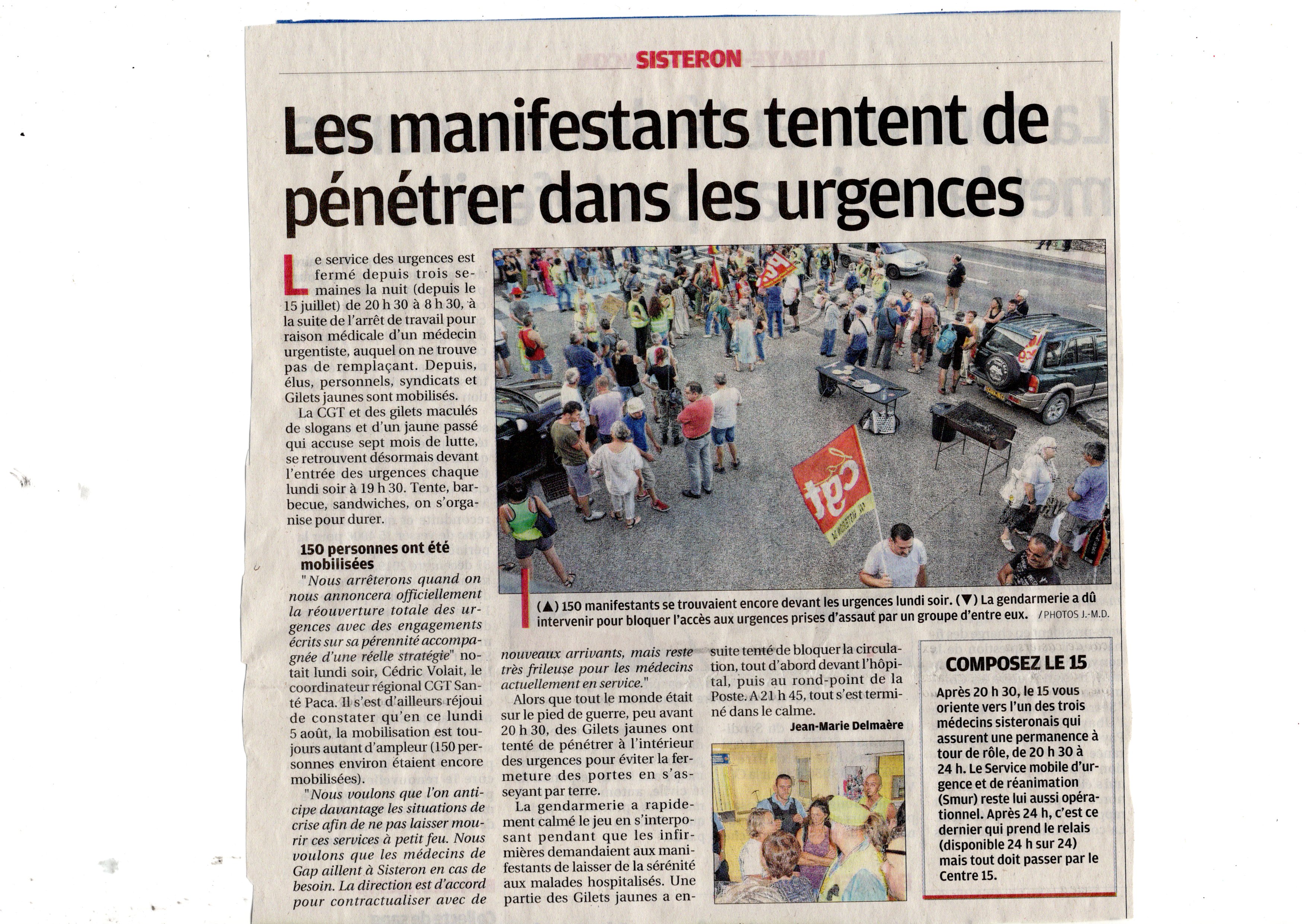 1153. Article La Provence du 7 août 2019