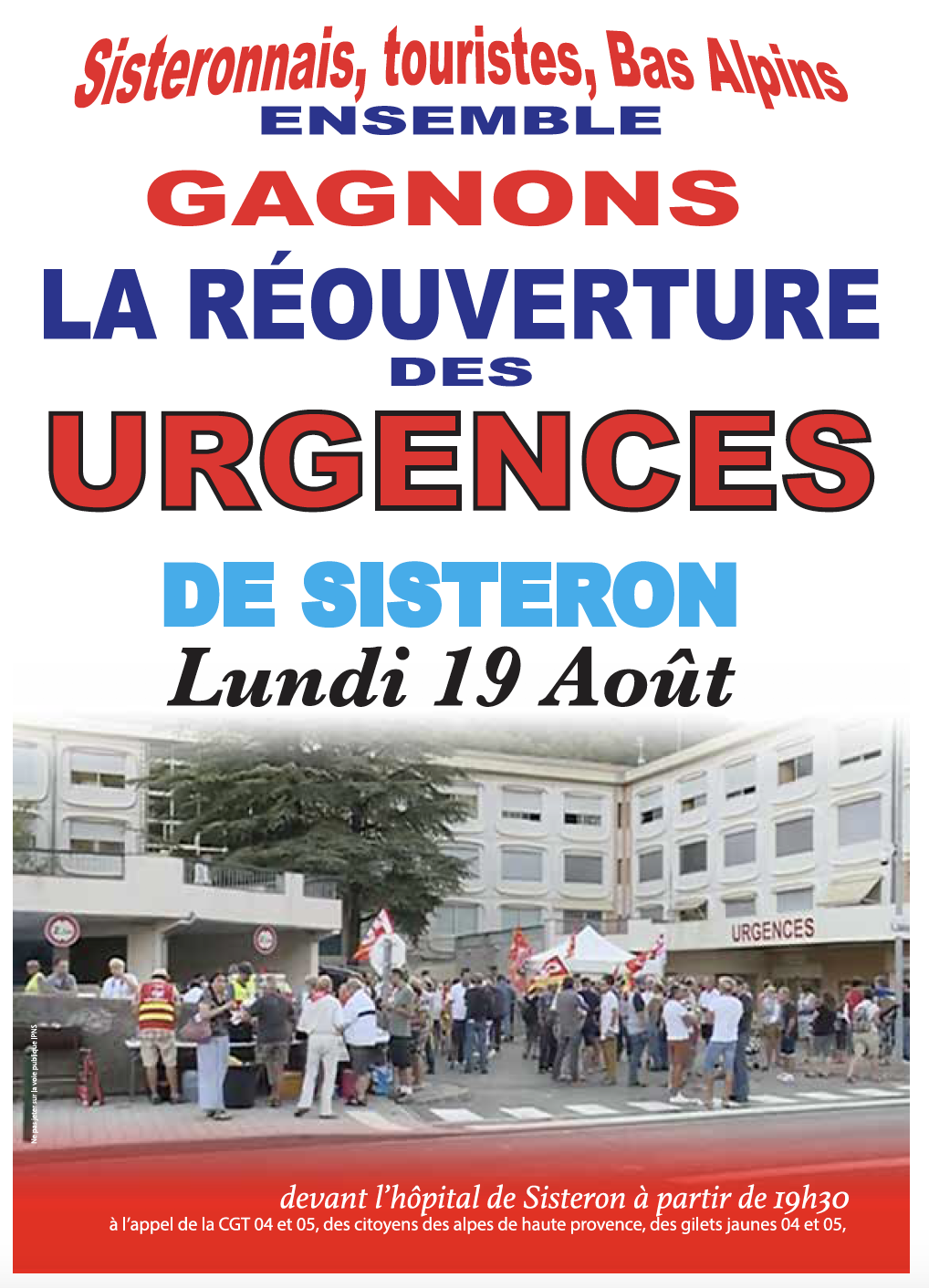 1155. Tract Urgences Sisteron pour le 19 août