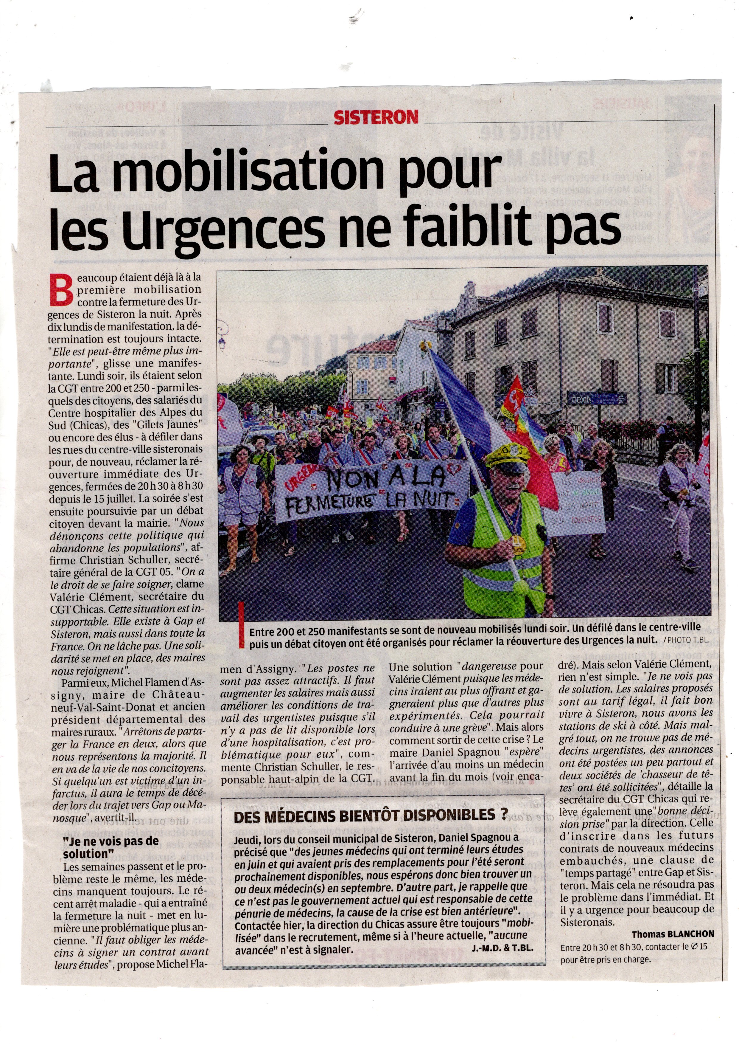 Article La Provence du 4 septembre 2019