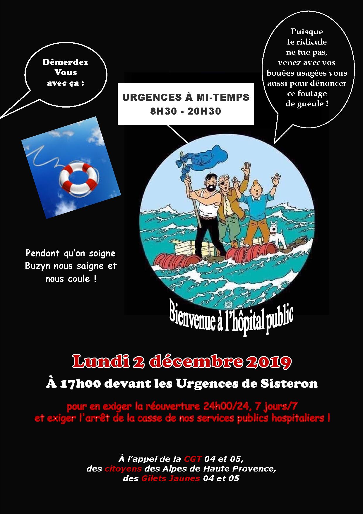 Tract urgences Sisteron pour le 2 décembre 2019