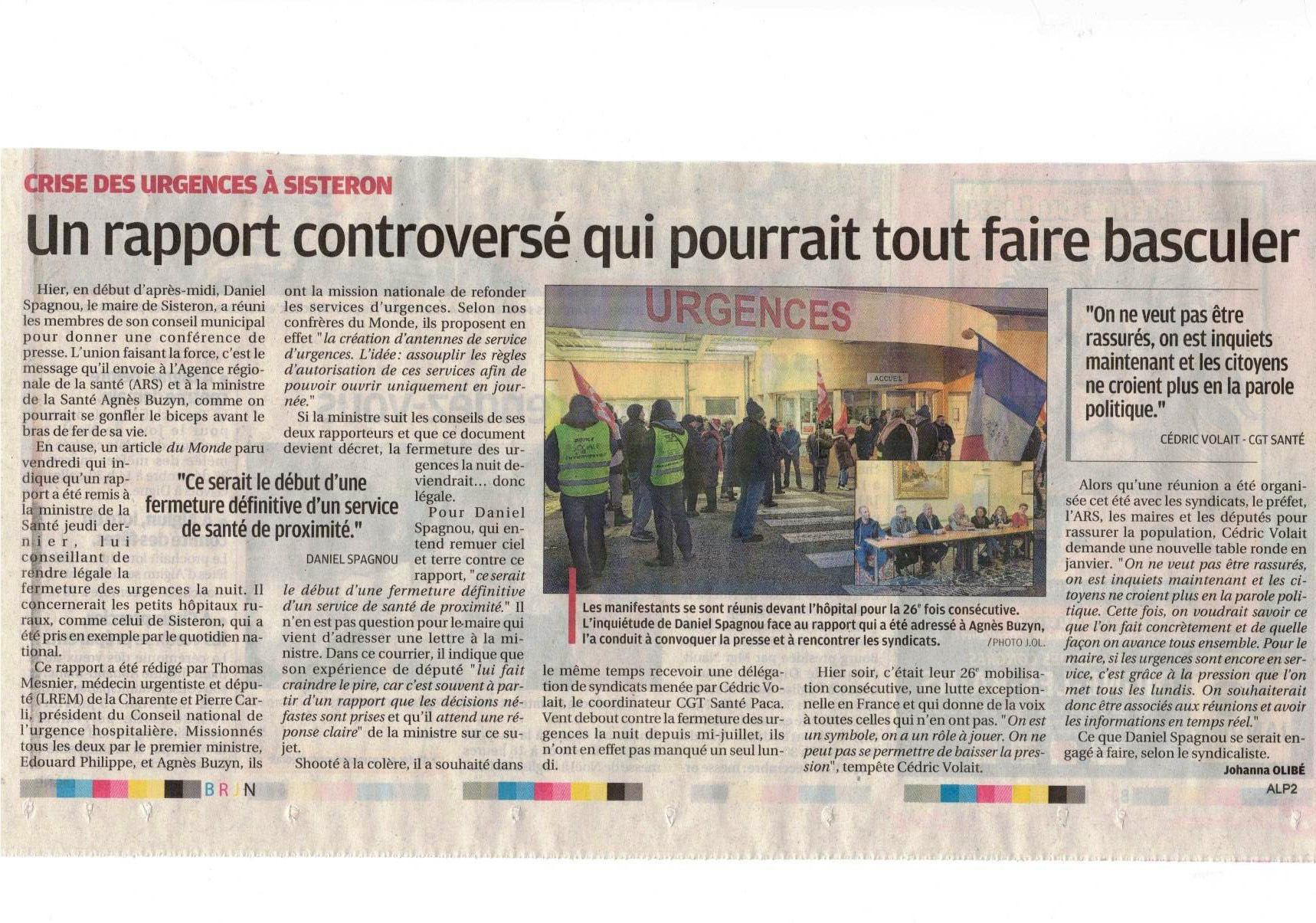 Article La Provence du 24 décembre 2019