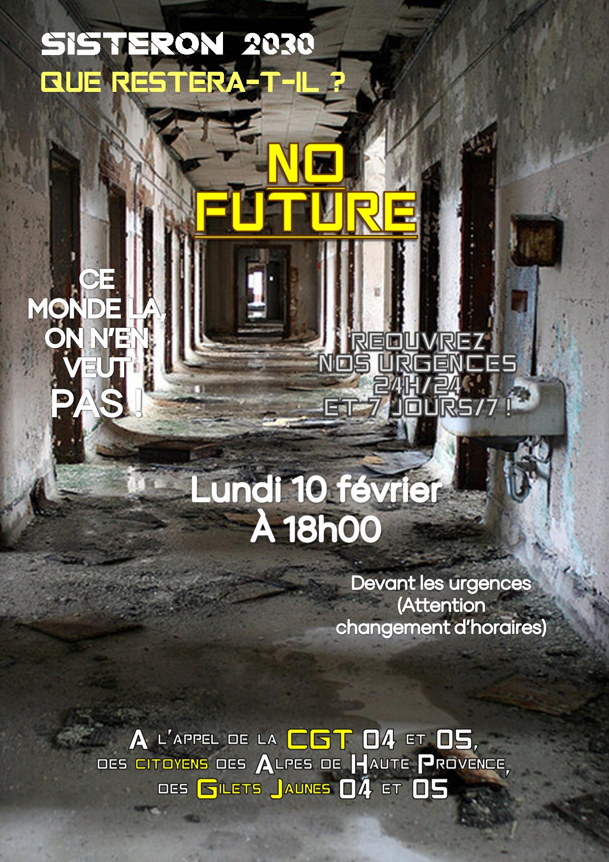 Tract Urgences de Sisteron No future 10 février 2020