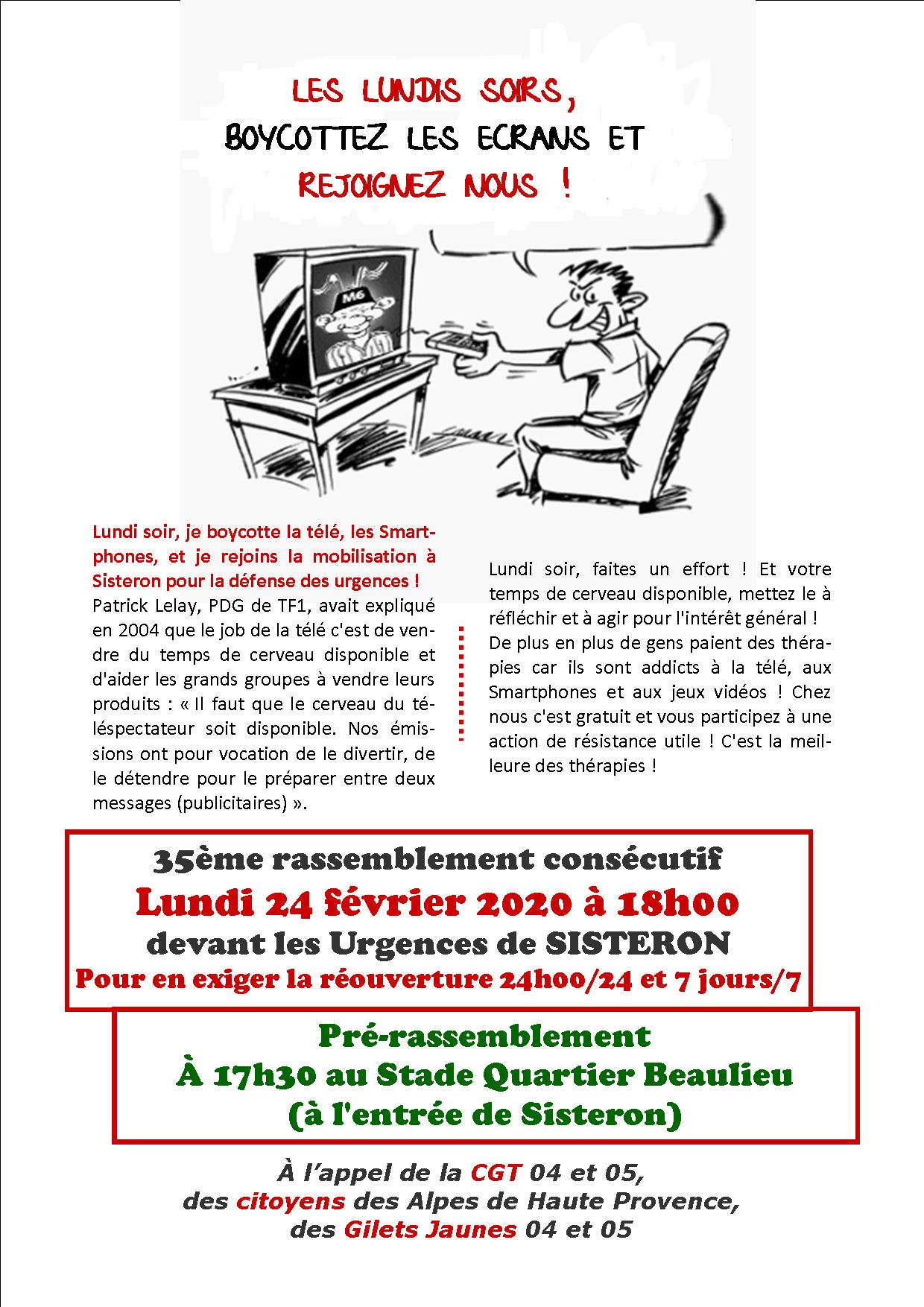 1231. Tract urgences de Sisteron 24 février 2020