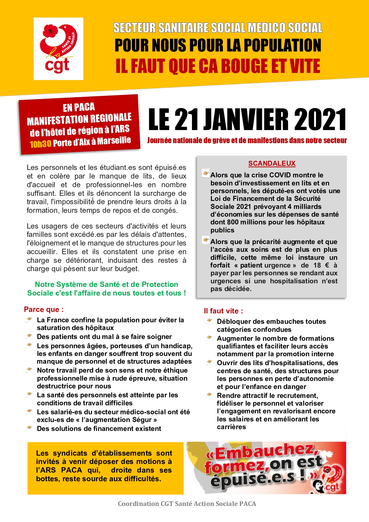 1332. Tract CGT Santé et Action Sociale PACA 21 janvier 2021