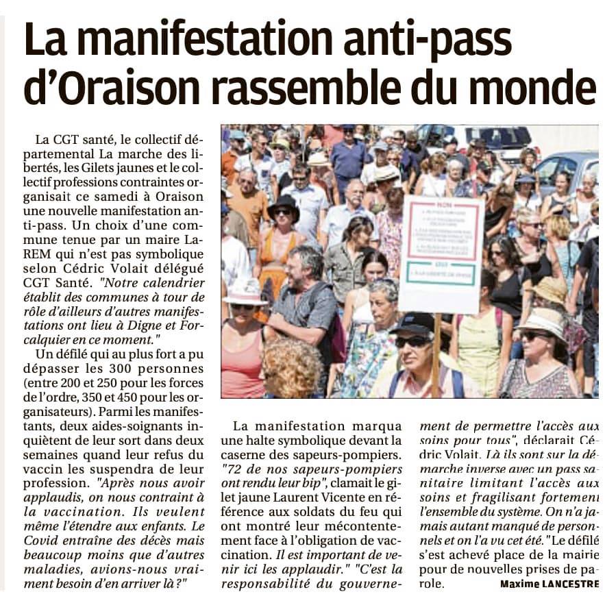 1375. Article La Provence du 29 août 2021