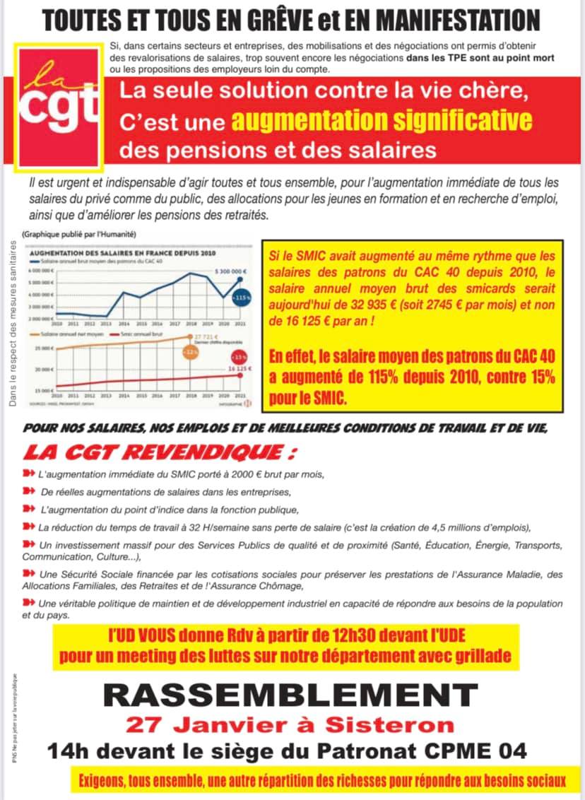 1389. Tract UD CGT 04 Salaires 27 janvier 2022 VD